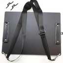 Black Metal Two Clips Clipboards, A4/Letter (9.5 "X12.6) Aluminum Clipboard with Shoulder Strap,Home Restaurant School Hospital Classroom Factory Office Supplies