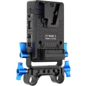 Foto4easy V-Lock Mount Plate Adapter for Sony V-Mount Battery to DSLR Camera,BMPCC 4K 6K,Camcorder,Camera Monitor,LED Light,Microphone - Multi Output