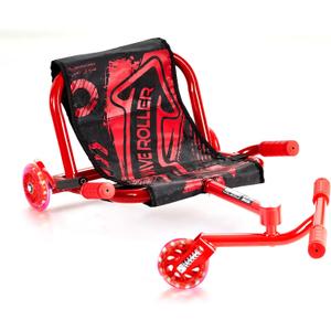 VEVOR Ride on Scooter, Load Capacity of 132 lbs, Swing Side-to-Side for Amazing Ride Powered by Zig-Zag Motion, Ride on Drifting Toy for Ages 4+, Rides on Any Hard Surface for Indoor & Outdoor, Red