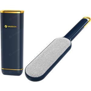 VASSON Lint Brush, Pet Hair Remover with Self-cleaning Case, Double-Sided Lint Remover Brush, Pet Hair Remover for Cleaning Clothing and Furniture, Dog and Cat Hair Remover, Cat Fur Hair Removal Brush