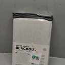 INOVADAY 100% Blackout Curtains for Bedroom, Black Out Curtains 84 Inch Long, Clip Rings Linen Blackout Drapes, Thermal Insulated Room Darkening for Living Room, 2 Panels - Beige,W50xL84