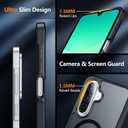 2 x teloxy Magnetic for Samsung Galaxy A26 5G Phone Case,Shockproof Protective Durable Slim Translucent Matte Anti-Fingerprint Phone Case,Black