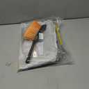 1-Pack 17" Heavy Duty Metal Dust Pan with Cleaning Brush Set
