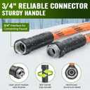 Garden Hose 50 ft, Water Hose Heavy Duty, Flexible Lightweight Non-Expanding Hose with 10 Function Sprayer, Leak-Proof, Burst-Resistant, High-Pressure, Anti-Kink, Garden Gifts for Men Women