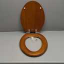 Angel Shield Wood Toilet Seat Elongated with Soft Close,Easy Clean,Quick-Release Hinges(Elongated,Wood)