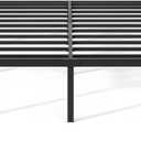 NEW JETO Metal Bed Frame,Queen Size Bed Frame with Storage Space,Heavy Duty Sturdy Mattress Foundation, Easy Assembly,No Box Spring Needed, Black, Queen