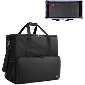 CURMIO PC Carrying Case, Desktop Travel Bag for Computer Tower, Keyboard, Cable and Mouse, Bag Only, Black