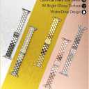 Compatible with Apple Watch Band 41mm 40mm 38mm 45mm 44mm 42mm Women,Cute Stainless Steel Metal iWatch Band for iWatch Series 9/SE/SE2/8/7/6/5/4/3/2/1,Pretty Shiny Look