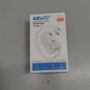 Retractable USB C Charger Wall Plug with 35.5in/90cm Type C Cables Cords,40W Fast Charging Foldable Block Multi Charger for All Devices for iPhone 17/16/15/14/13/12,iPad,Galaxy,Pixel (White)