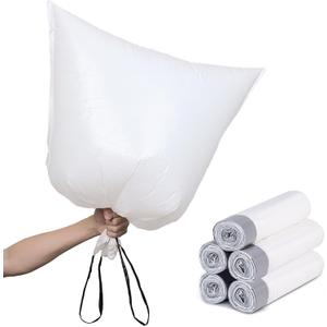 Small Drawstring Trash Bag,Easy to Tear and Pack,4-5 Gallon Garbage Bags,Thicken 100 Counts