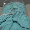 CONRUSER Stretch Recliner Chair Covers, 4-Piece Soft Sofa Cover Thick Single Seat Couch Cover Jacquard Recliner Slipcover with Pocket (Aqua)