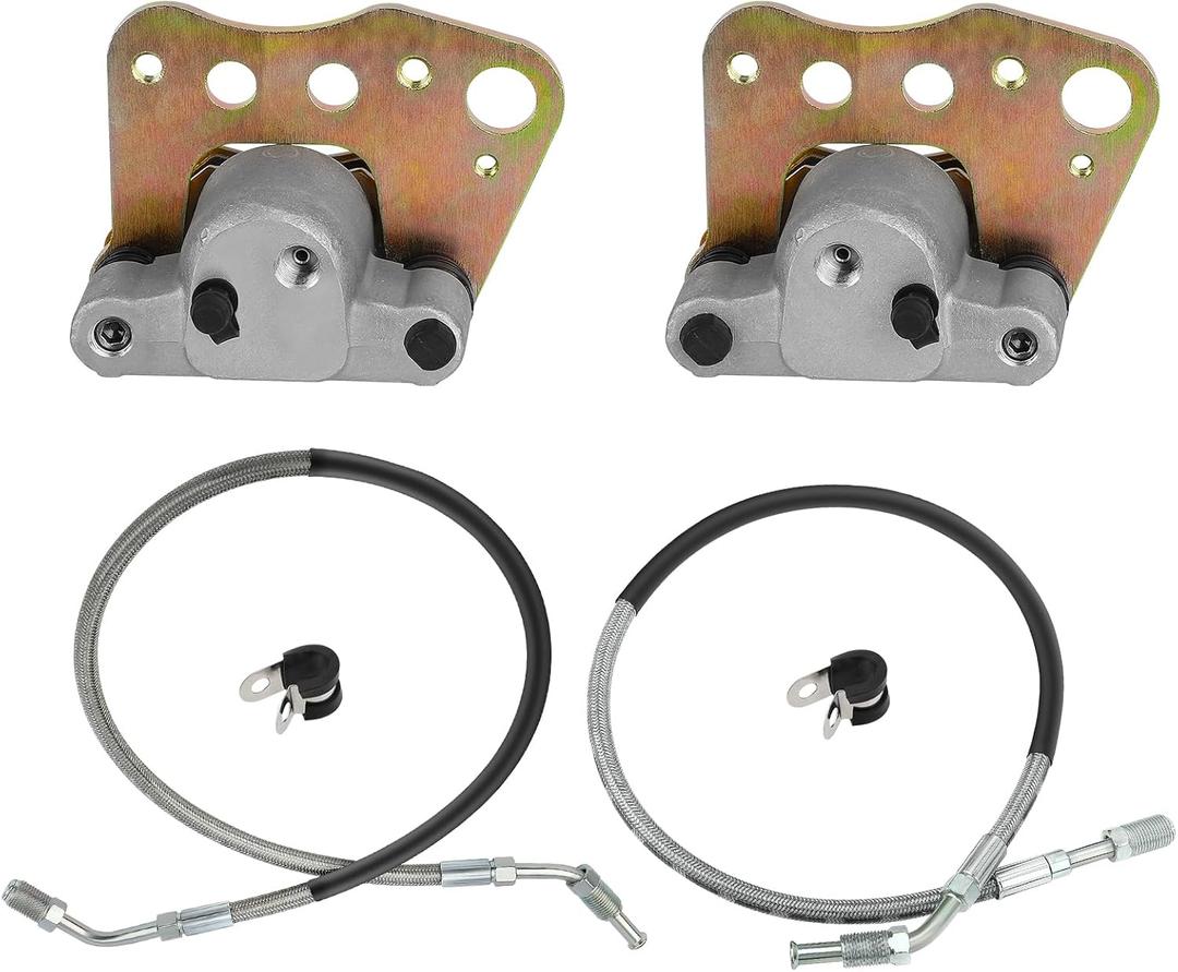 M MATI Front Brake Calipers & Hose Lines for Polaris Sportsman 500 Magnum 500 325-2x4 Xplorer 400 Xpedition 425 Worker 500 1999-2000 5131115 5131116 1910411 1930753 1930752 1910299