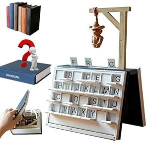 PlayBook'd Magnetic Game Book for Adults Hangman Chess Mancala & Spelling Challenge Portable Travel Board Game Set in White 15 Years Old+(1PCS)