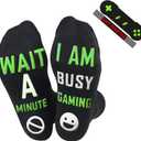 Do Not Disturb I'm Gaming Socks, Fathers Day Dad Gifts from Daughter Son Wife, Funny Gifts for Men, Dad, Husband, Teen, Boys