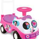 Kiddieland Minnie Mouse My First Activity Ride-On with Lights, Sounds, Steering Wheel, Toddler Push Car Ages 13, Educational Clock, Batteries Included, Large