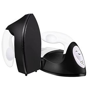 Mini Heat Press Small Iron Portable Heat Press Machine Mini Craft Iron with Charging Base Accessories for DIY T-Shirts, Shoes, Bag and Hats Heat Transfer Vinyl Projects (Black)