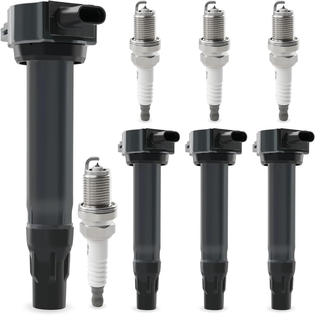 4PCS Ignition Coil Packs & Iridium Spark Plugs Compatible with 2007-2017 Jeep Compass Patriot 2.0L 2.4L, Chrysler 200 Sebring 2.4L, Dodge Avenger Journey Caliber 1.8L 2.0L 2.4L L4 Replace UF557 & 7098
