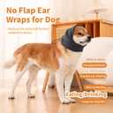 Dog Ear Muffs & Wrap - Noise Protection, Anxiety Relief & Winter Ear Covers for Bath & Thunderstorms (L-Head Circle(15.7"~22.1"), Dark Grey)