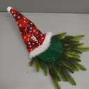 Christmas Wreath for Front Door, Lighted Gnome Christmas Door Wreath, Artificial Santa Xmas Hanging Sign for Door Window Wall Decorations Farmhouse Christmas Home Decor (Red)