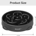 MateeyLife Large Slow Feeder Dog Bowls 2PCS, Anti-Choking Puzzle Dog Food Bowls, Anti-Slip Interactive Feeding Slow Down Eating, Bloat Stop Maze Dishes for Large Breeds 4 Cups Gray&Black