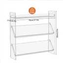 Acrylic Shoe Rack 3-Tier Clear Shoe Organizer for Closet, Shoe Shelf Storage for Entryway (Clear, 27.56.727)