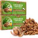 Riare 2 Pack Coco Chips Substrate for Plants- 2.2lb 100% Organic Coconut Husk Brick with Low EC and pH Balanced, High Expansion Coconut Substrate Coco Husk Mulch for Garden Flowers, Herbs, Planting