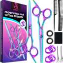 Hair Cutting Scissors Shears Kit, 6.7 Barber Scissors,Professional Haircut Kit,Stainless Steel Hairdressing Thinning Scissors Shears for Barber,Salon,Women,Home,Men