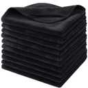 SINLAND Microfiber Facial Cloths Fast Drying Washcloth 12inch x 12inch Absorbent Face Wash Cloth Soft Makeup Remover Cloths, Pack of 10