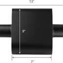 2.25" ID Center/Center Single Chamber Muffler - Aggressive Deep Sound, Aluminized Steel, Welded/Clamp-On (13" Total Length)