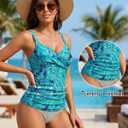 Women's Underwire Tankini Top Only - Tummy Control Bathing Suit Top No Bottom 2025, Size 24 W