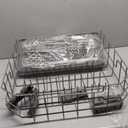 UPGRADED 304 Stainless Steel WD28X26099 WD28X24396 Dishwasher Lower Rack Replacement Compatible with GE Dishwasher Rack Parts with WD28X27241 Wheel & WD28X10128 Universal Dishwasher Silverware Basket