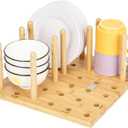 Peg Board Drawer Organizer for Kitchen | Kitchen Drawer Organizers for Dishes Plates Bowls Condiment Spice | Pegboard Organizer for Cabinet RV Storage, 2 Boards&12 Pegs (DD212)