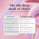 DROWSY Silk Sleep Mask - Face-Hugging, Padded Cocoon for Luxury Sleep in Total Darkness - 100% Pure Mulberry Silk (Damask Rose)