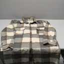 SKIKYAN Women Fall Flannel Plaid Shacket Jacket Oversized Button Down Long Shirt Jacket (X-Large, Darkgrey)