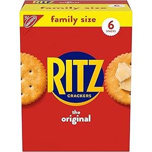 RITZ Original Crackers, Snacks for Kids and Adults, Lunch Snacks, Family Size, 20.5 oz Pack of 3,  BB: 27 MAR 2026