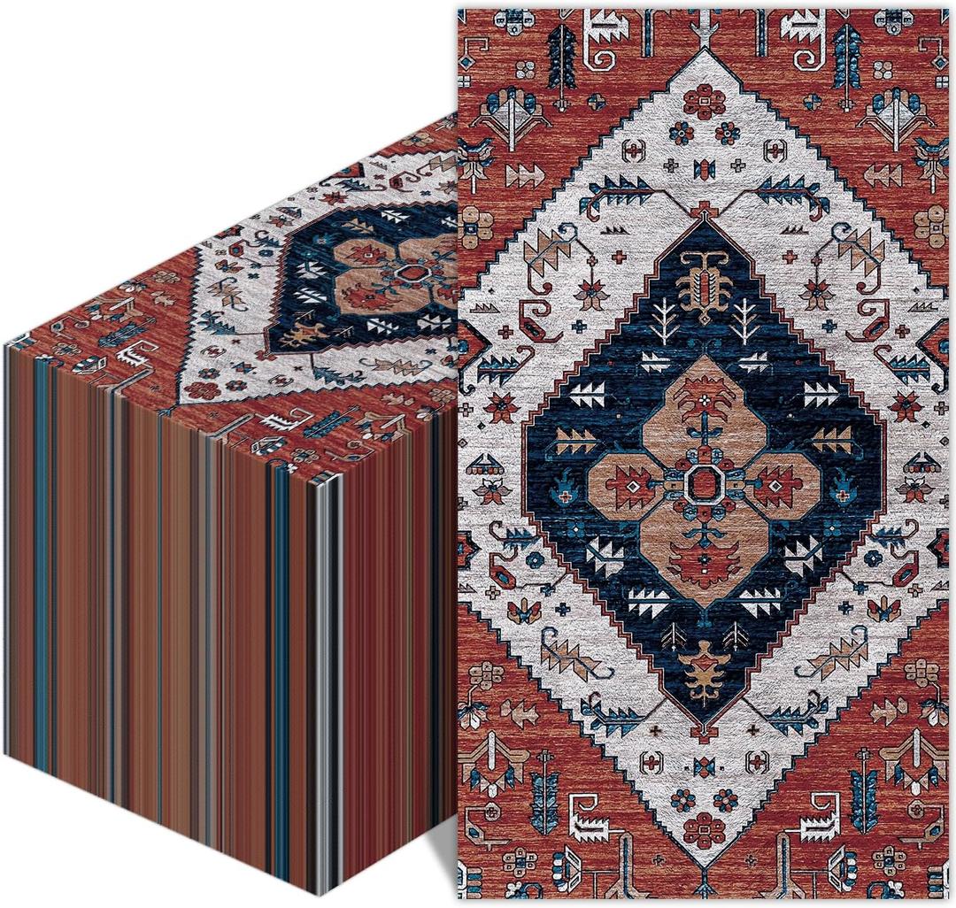 Quera 100 Pcs Boho Paper Napkins Rustic Guest Towels Decorative Napkins Disposable Bathroom Napkins Vintage Tribal Disposable Hand Towel for Kitchen Harvest Party Dinner