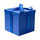 RUSPEPA Royal Blue Medium Gift Box with Lids, Ribbon and Tissue Paper, Collapsible Gift Box Perfect for Birthday, Graduation, Father's Day, Wedding and Groomsmen Gifts, 10x10x10 Inches, 1 Pcs