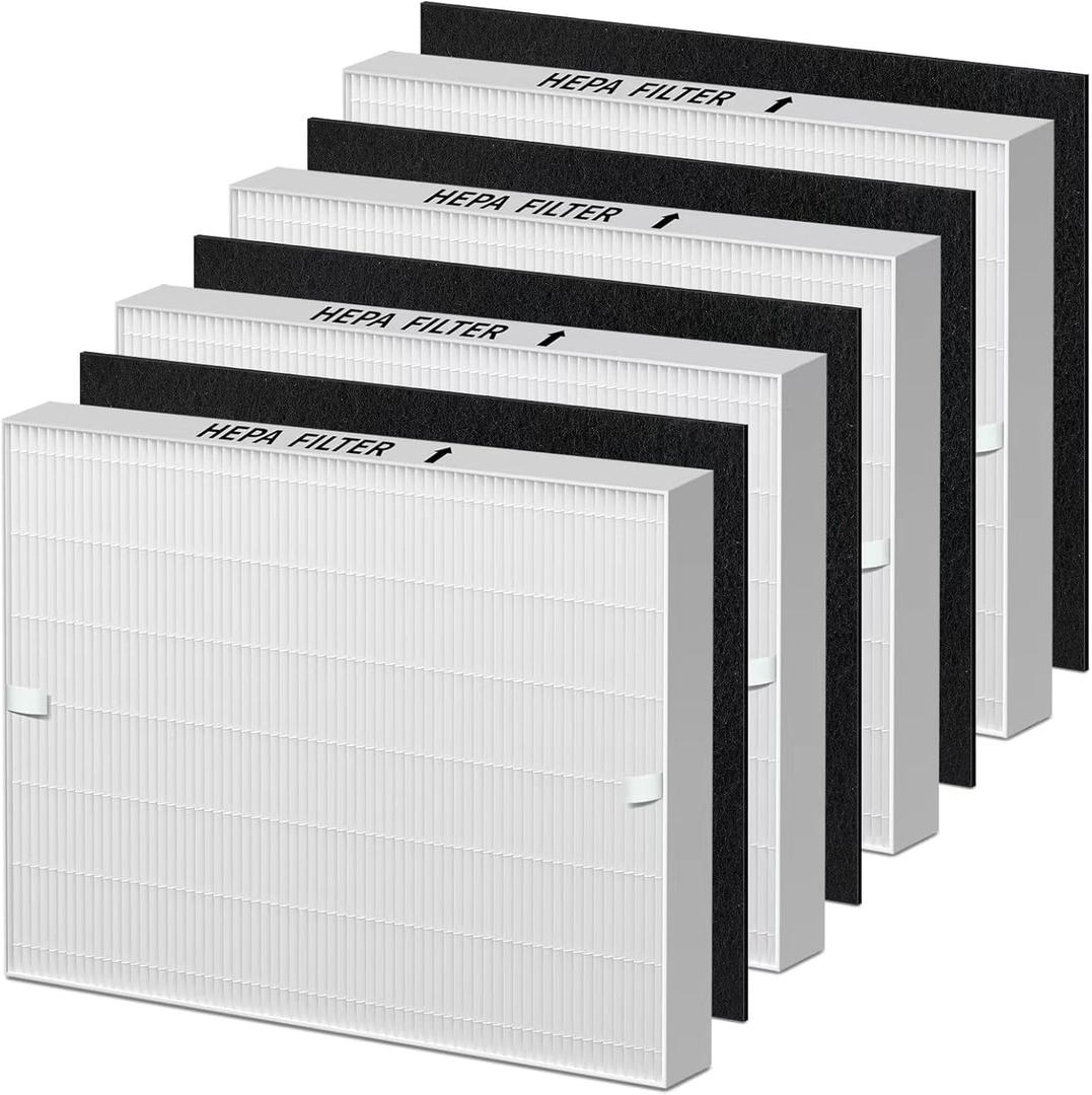 AP-1512HH Filter Compatible with Coway Airmega AP-1512HH, AP-1512HH-FP, AP-1518R, AP-1519P, and 200M Series Air Purifiers, Part # 3304899 (4 HEPA & 4 Carbon Filter)