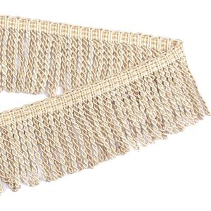 BEL AVENIR Curtain Fringes Bullion Fringe Trim 5.3 Yard x 3 Inches Fabric Trims Sewing DIY Decoration for Curtain Sofa Clothes - Beige