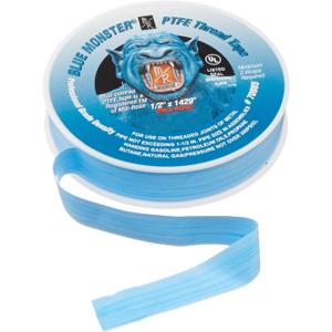 3 x Mill-Rose 70885 Blue Monster PTFE Pipe Thread Sealant Tape, 1/2-Inch x 1429-Inches, Blue. Pack of 4