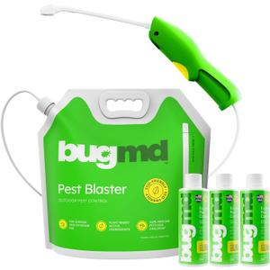 BugMD Blaster Kit - 3 Pack Pest Control Essential Oil Concentrates 3.7 oz and 1 Pest Blaster - Plant-Powered Bug Spray for Home, Insect Killer, Ant Killer for House, Flea Spray for Home, Roach Spray