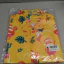 Damipow Mens Unique Pattern Hawaiian Shirt Beach Tropical Button Up Shirts Vacation Cruise Hawaii Summer Clothes (Flamingo), 2XL