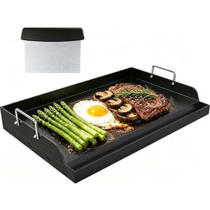COZEER Cast Iron Griddle 2316,Nonstick Griddle for Gas Grill with Groove | Universal, Muti-Purpose, Pre-Seasoned, Upgrated, for Camping, Tailgating, Paties