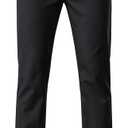ESSYSHE Mens Slim Fit Flat Front Dress Pants Wrinkle Free Khaki Pants 36 W 28 L (Black)
