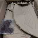 FLORICH Leather Seat Covers, Car Seat Cover Full Set Automotive Seat Covers Waterproof Car Seat Protectors 5 Seats Universal Seat Cover Fit for Most Cars SUV Trucks, Beige