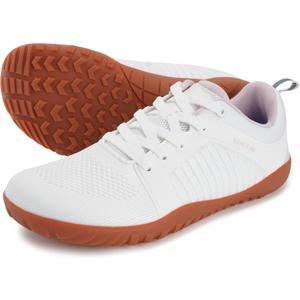 WHITIN Women's Wide Barefoot Shoes Zero Drop Minimalist Trail Running Sneaker Size 8 Cross Training Minimus Lifting Walking Sport Gym White Gum 39
