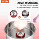 VEVOR Cotton Candy Machine Commercial, 1000W Electric Floss Maker with Stainless Steel Bowl, Sugar Scoop, Storage Drawer, Perfect for Home, Carnival, Kids Birthday, Family Party, Red