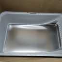 Stainless Steel Litter Box with High Sides, Extra Large Metal Cat Litter Pan for Big Cats, XL Litter Box with Scoop, Non-Stick Easy Clean Anti-Leak Kitty Litter Pan, Odor Control Open Top Design