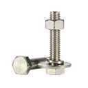 1/4-20 x 1-1/4" Hex Head Cap Screws Bolts and Nuts, Flat Washers, Spring Washers, Stainless Steel 18-8 (304), 10 Sets