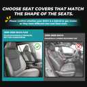 for Toyota RAV4 Seat Covers 2019 2020 2021 2022 2023 2024 2025 RAV 4 LE XLE Limited XLE Premium (Gas not for Hybrid) - Custom Leather Car Seat Covers Full Set - Black